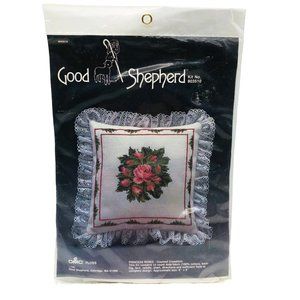 Good Shepherd Princess Roses Counted Cross Stitch Pillow Kit Vtg 1984 New Sealed